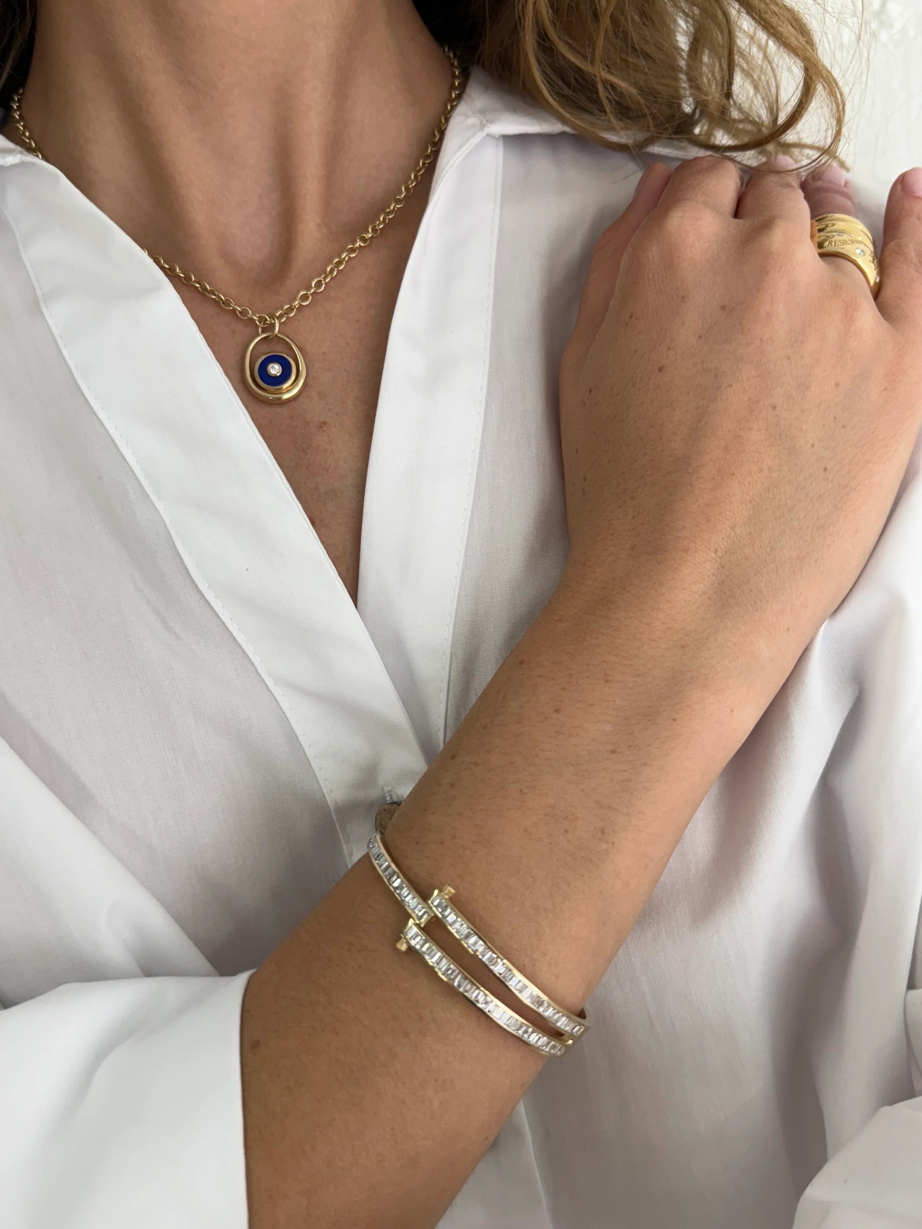 Magna Bracelet with White Baguette Cut Diamonds