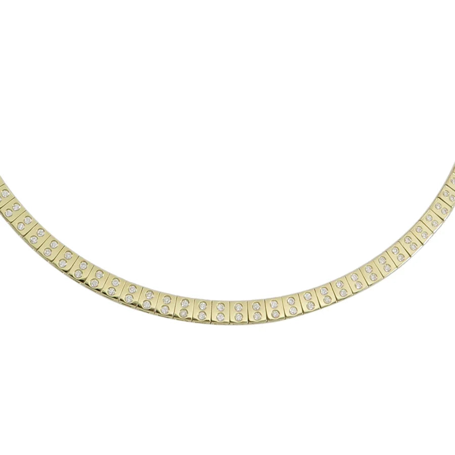 LEGGO Double Diamond Tennis Necklace