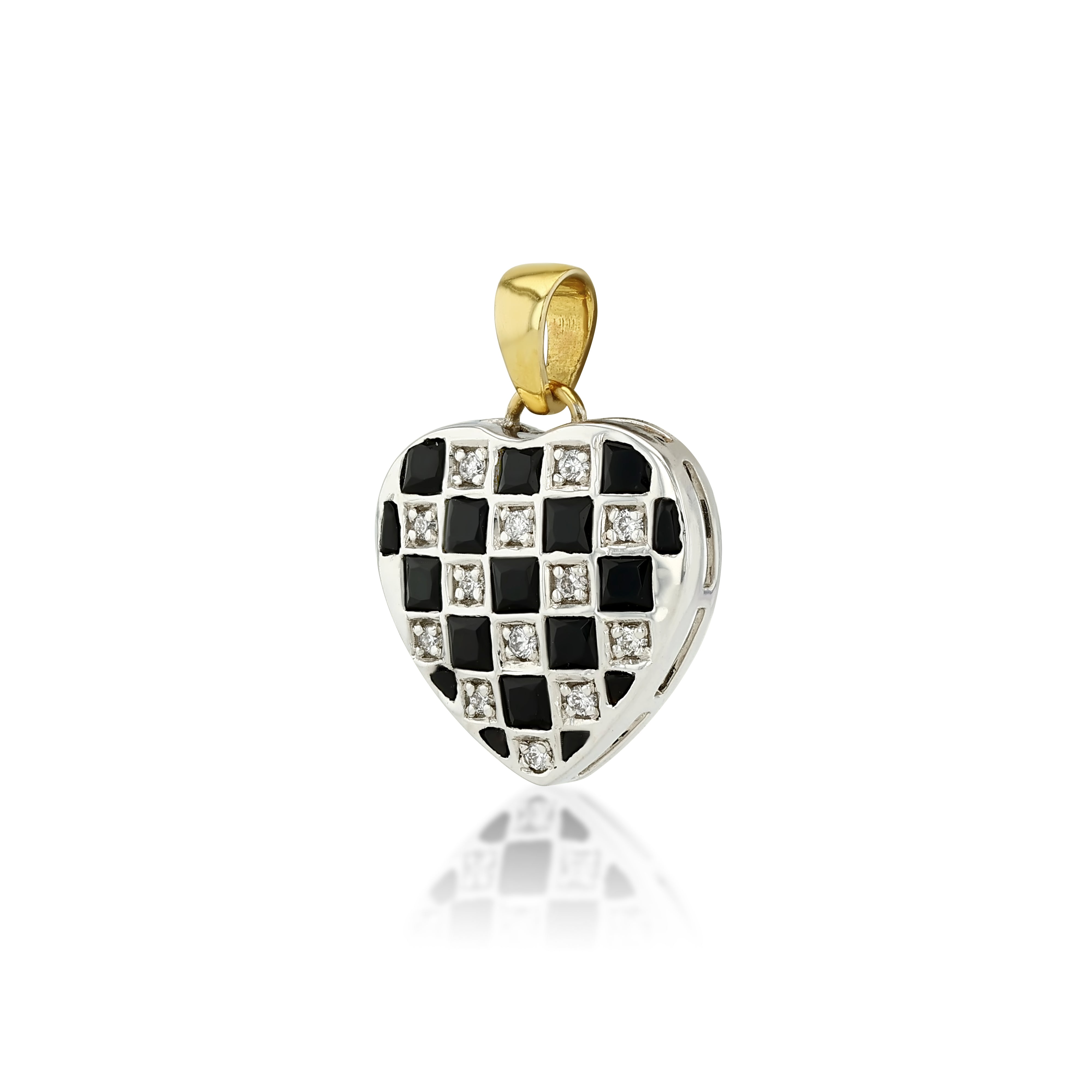 Baby Checker Heart Pendant