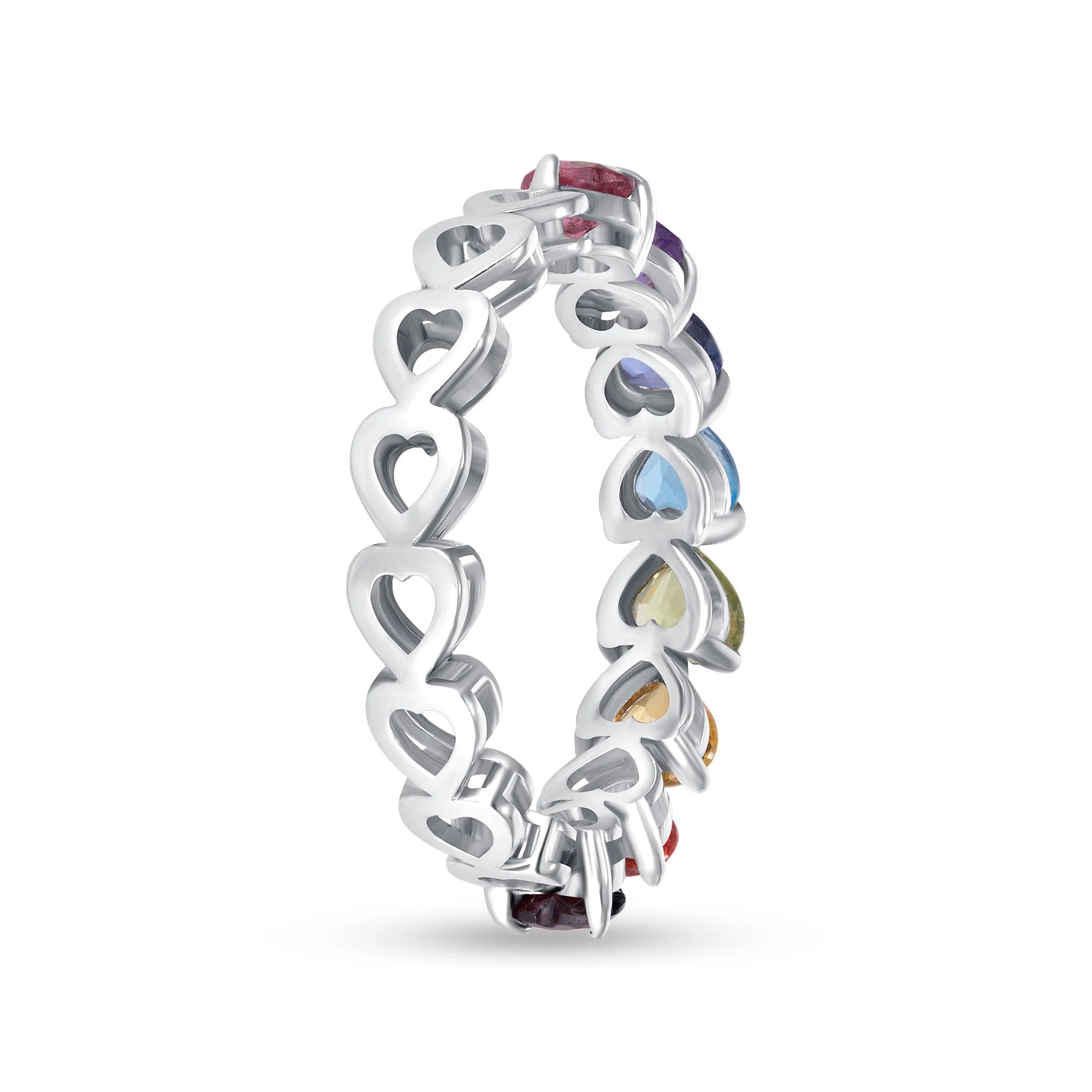 HALF ETERNITY RAINBOW RING