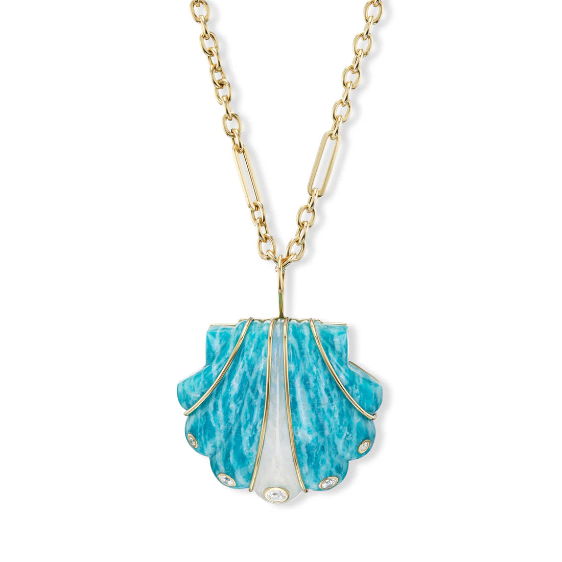 Large Stone Shell Pendant