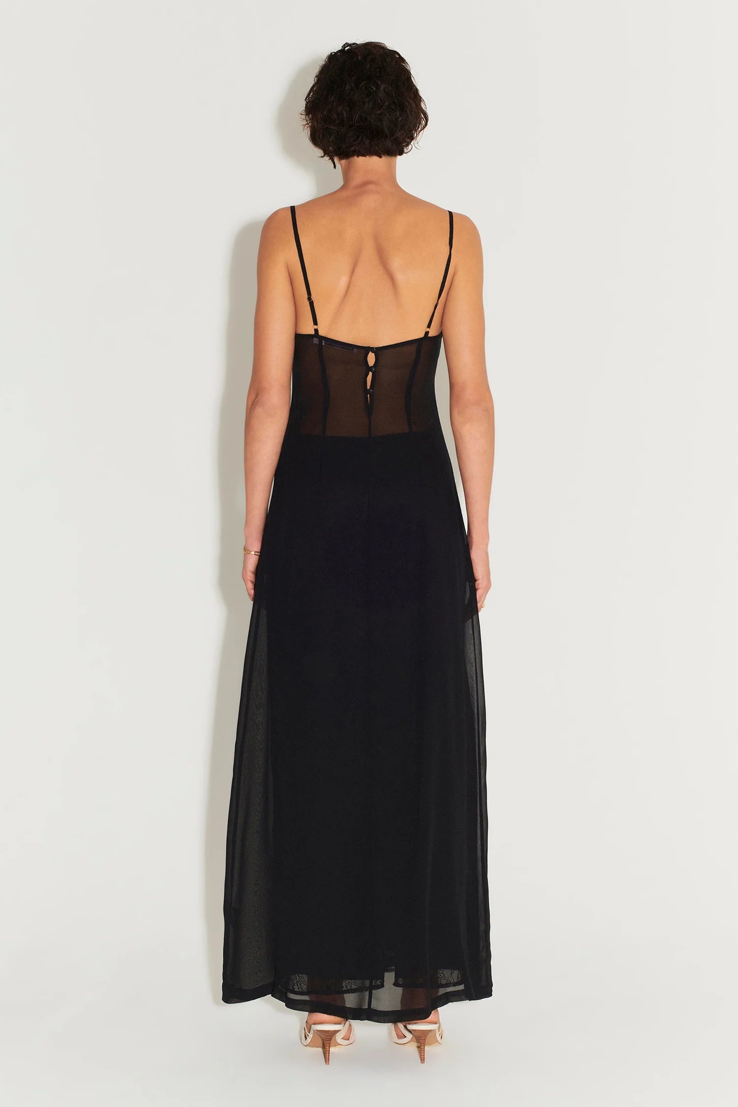 AVENUE SHEER DRESS BLACK