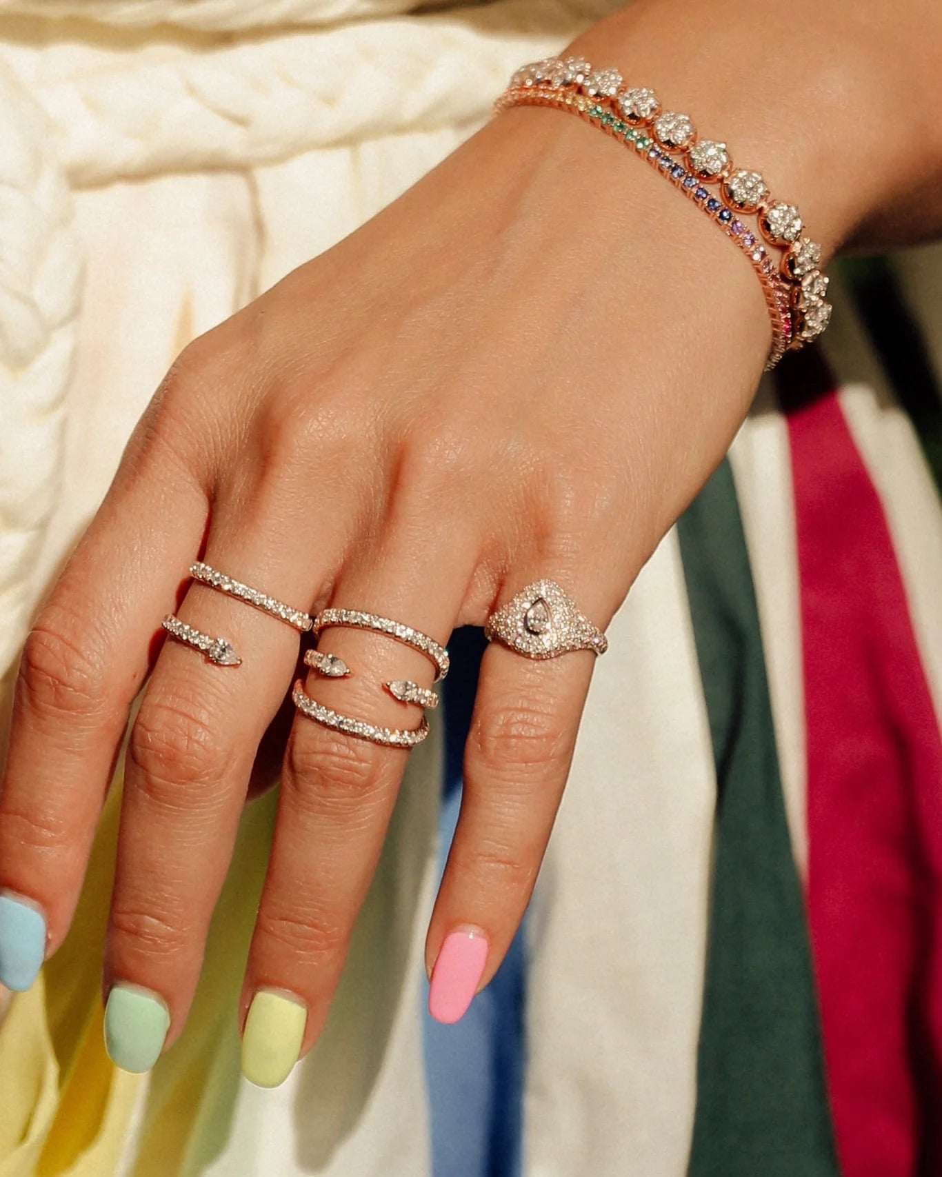 CROWN TENNIS BRACELET