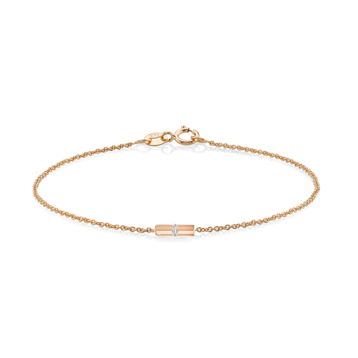 KNIFE EDGE BAGUETTE BAR BRACELET
