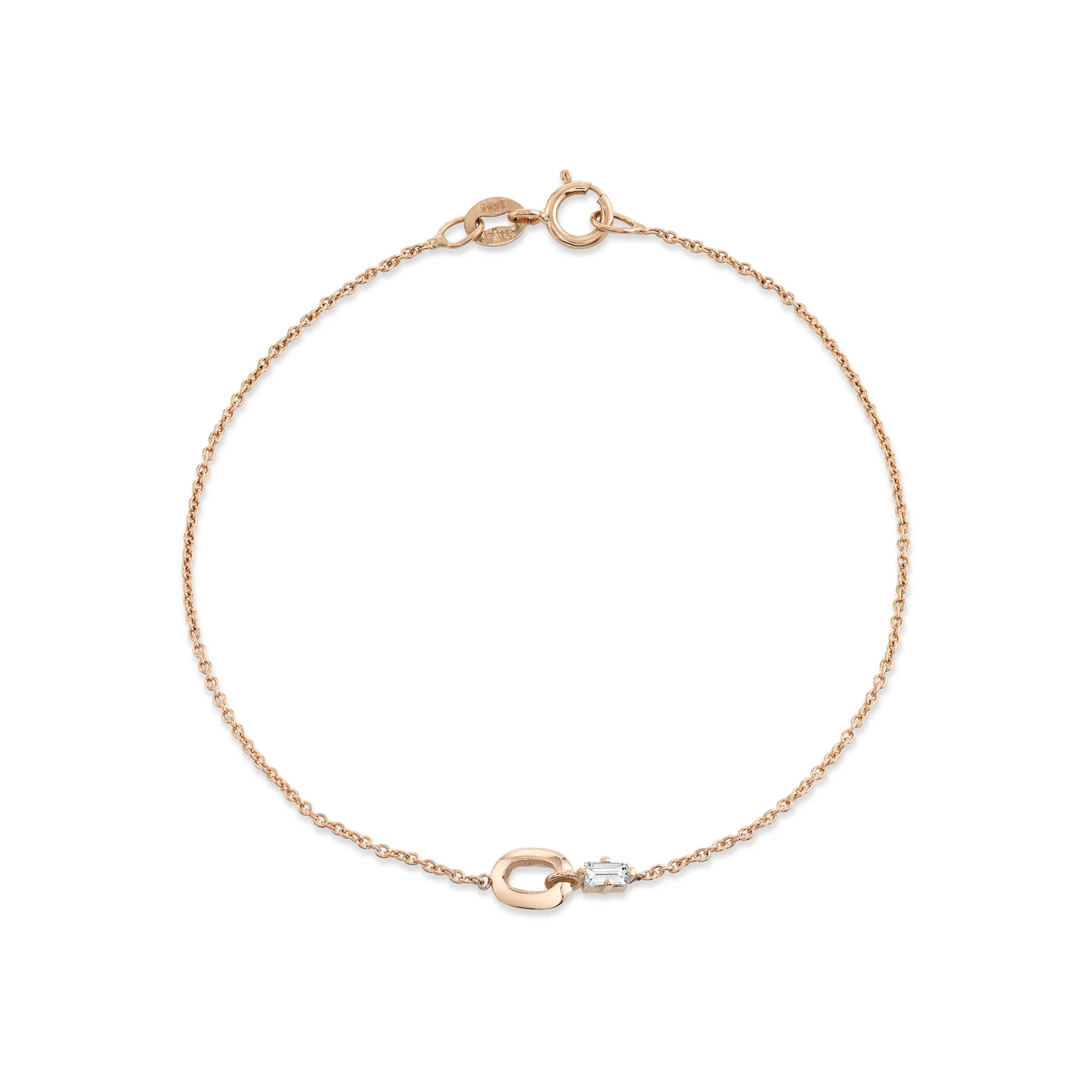 XS Link and Diamond Baguette Bracelet