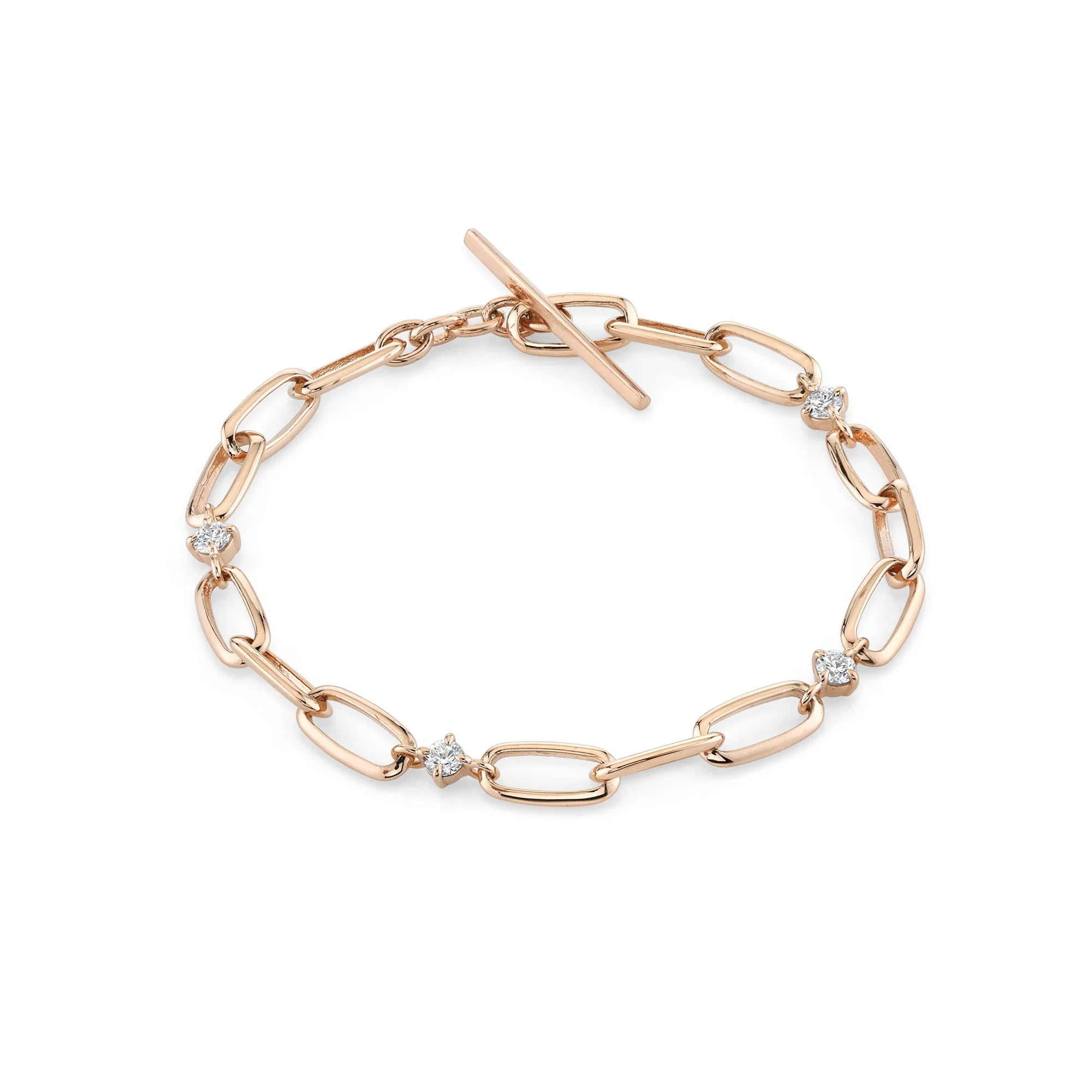 ÉCLAT TRI LINK DIAMOND STATION BRACELET