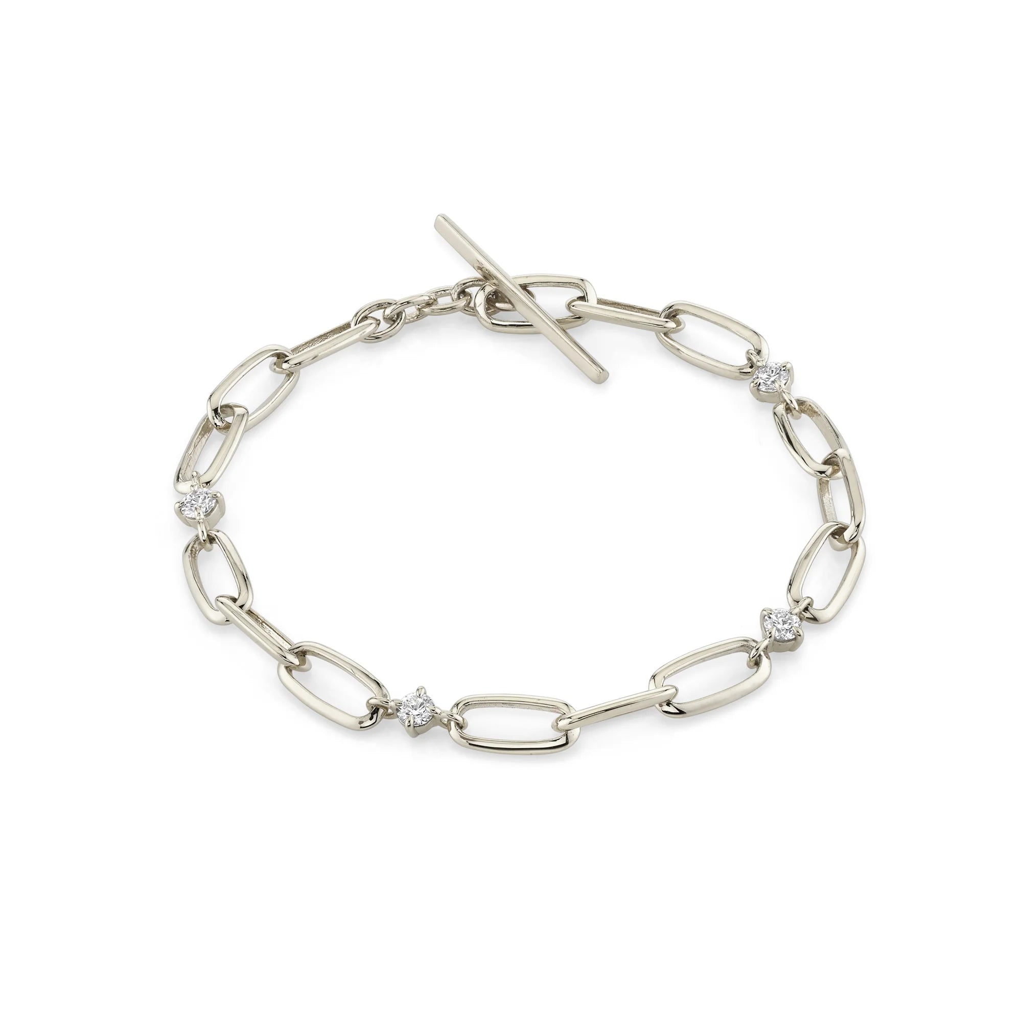 ÉCLAT TRI LINK DIAMOND STATION BRACELET