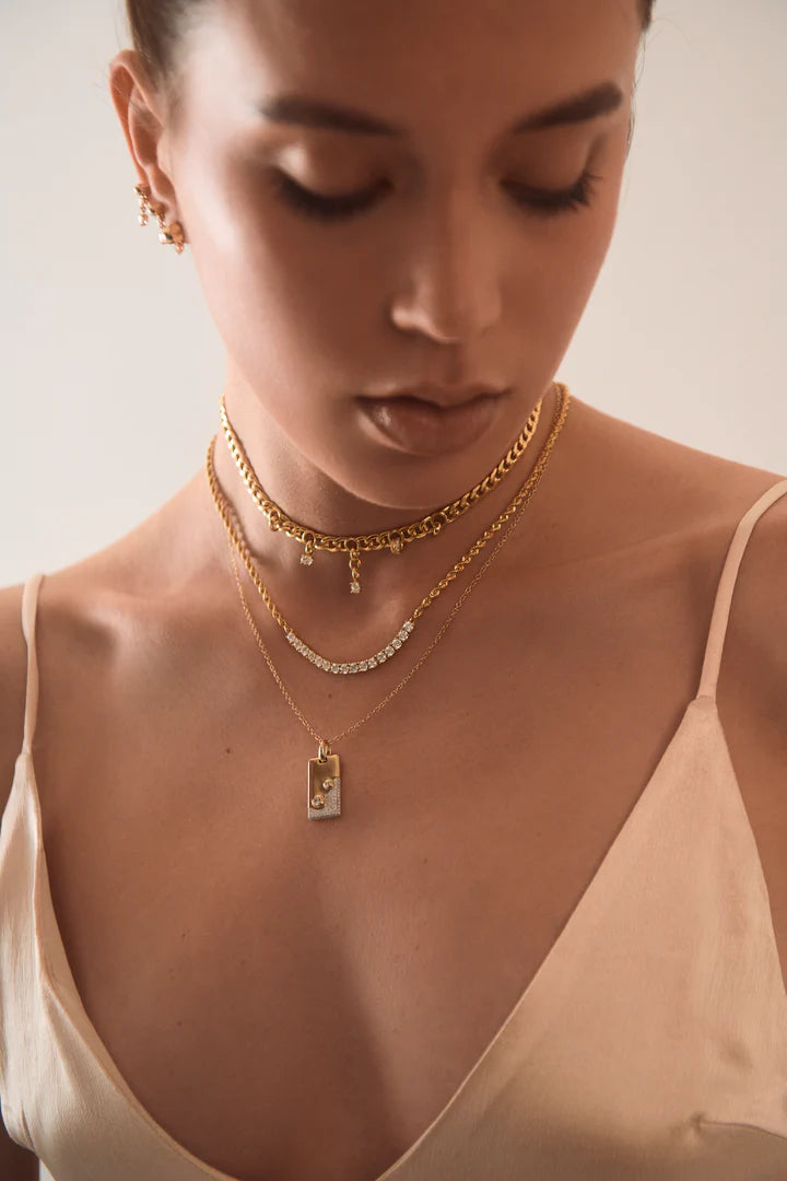 Rope Chain and Diamonds Necklace