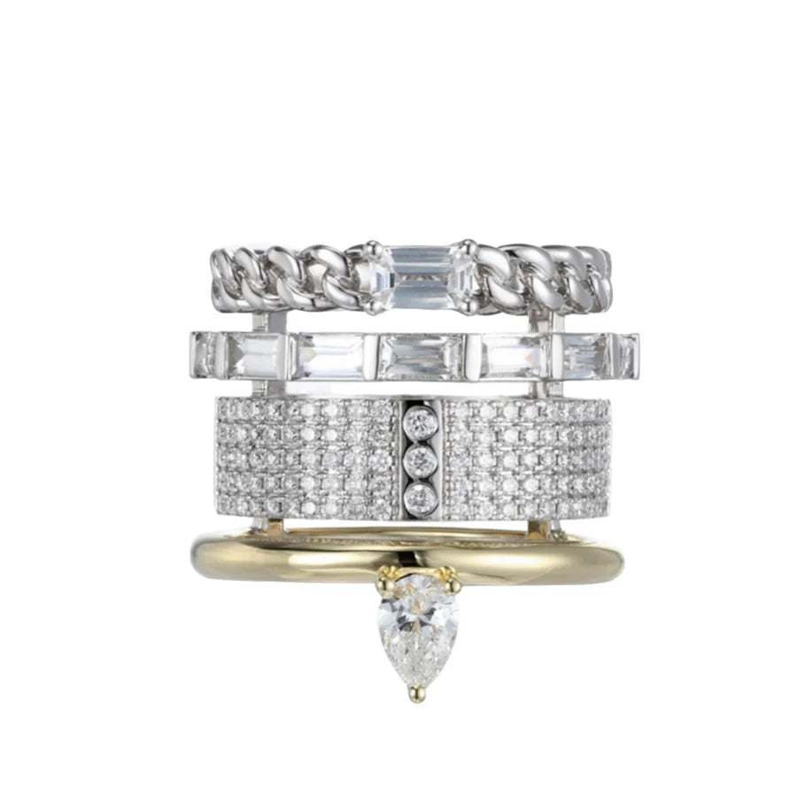 Mix Metal Typestack Ring