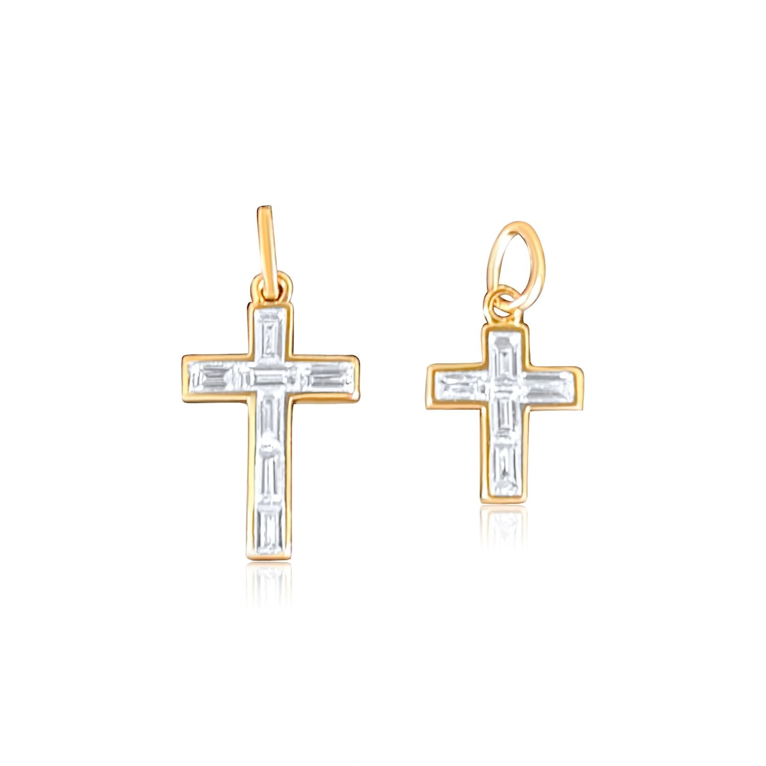 Baguette Diamond Cross Pendant