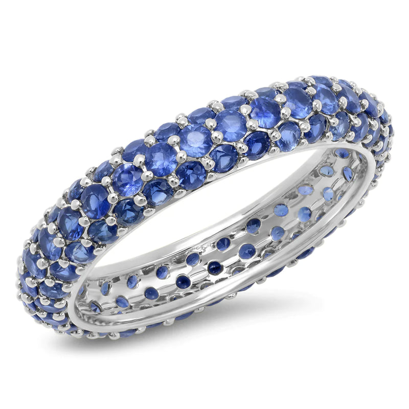 Blue Sapphire Domed Ring