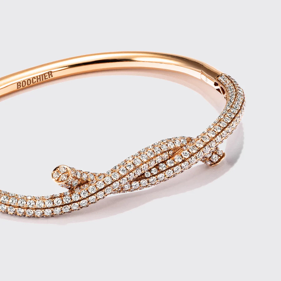 GOLD DIAMOND TIES BANGLE