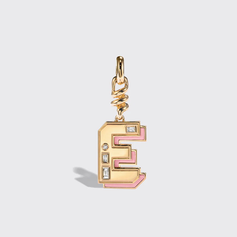 PINK OPAL NOSTALGIA LETTER CHARM