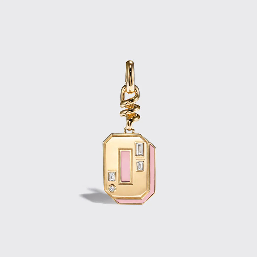 PINK OPAL NOSTALGIA LETTER CHARM
