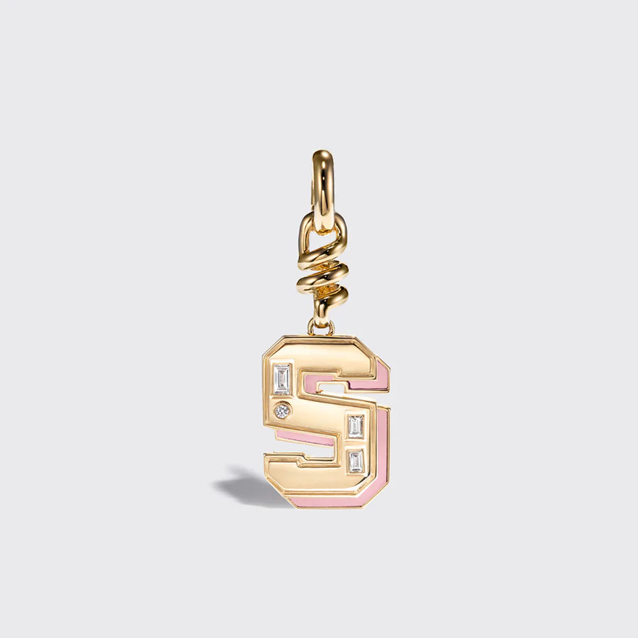PINK OPAL NOSTALGIA LETTER CHARM