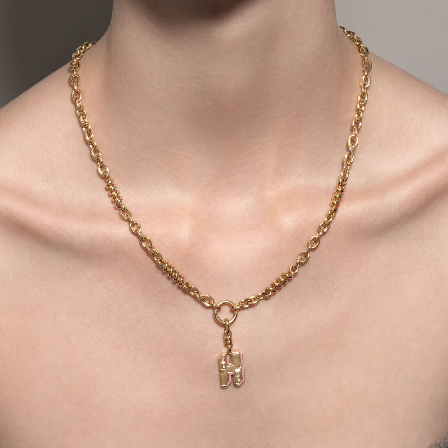 PINK OPAL NOSTALGIA LETTER CHARM