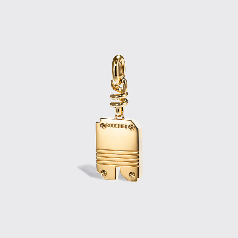 YELLOW GOLD DIAMOND LETTER AND NUMBER CHARM