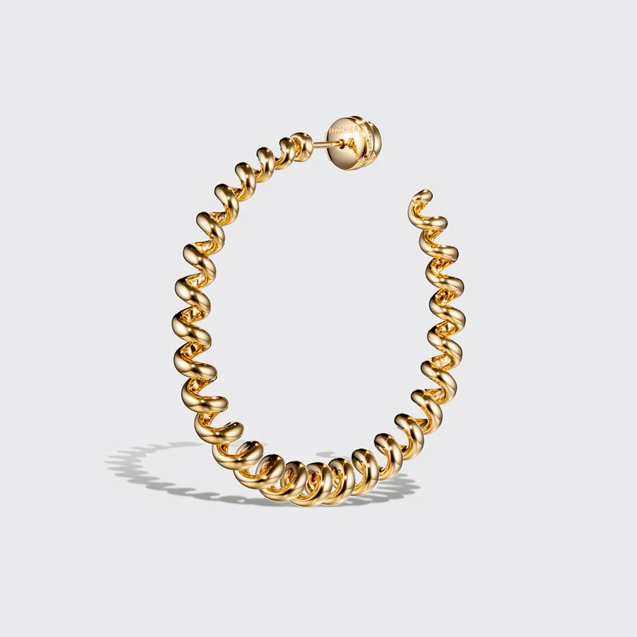 JUMBO YELLOW GOLD SLINKEE EARRINGS