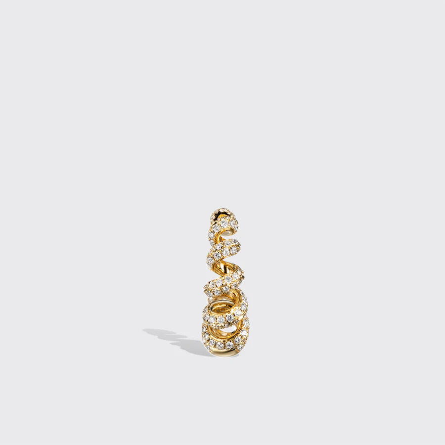 SMALL GOLD DIAMOND SLINKEE EARRINGS
