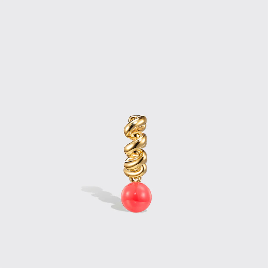 YELLOW GOLD SLINKEE DROPS EARRINGS