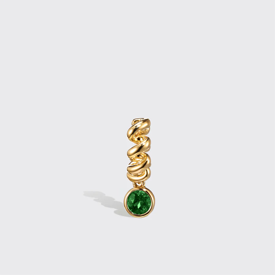 YELLOW GOLD SLINKEE DROPS EARRINGS