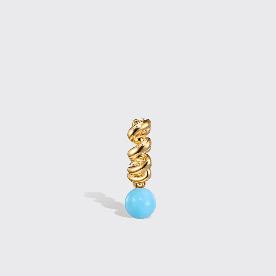YELLOW GOLD SLINKEE DROPS EARRINGS