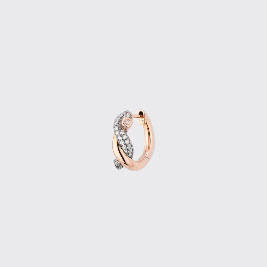 BLACK GOLD-GOLD DIAMOND SMALL TIES EARRINGS