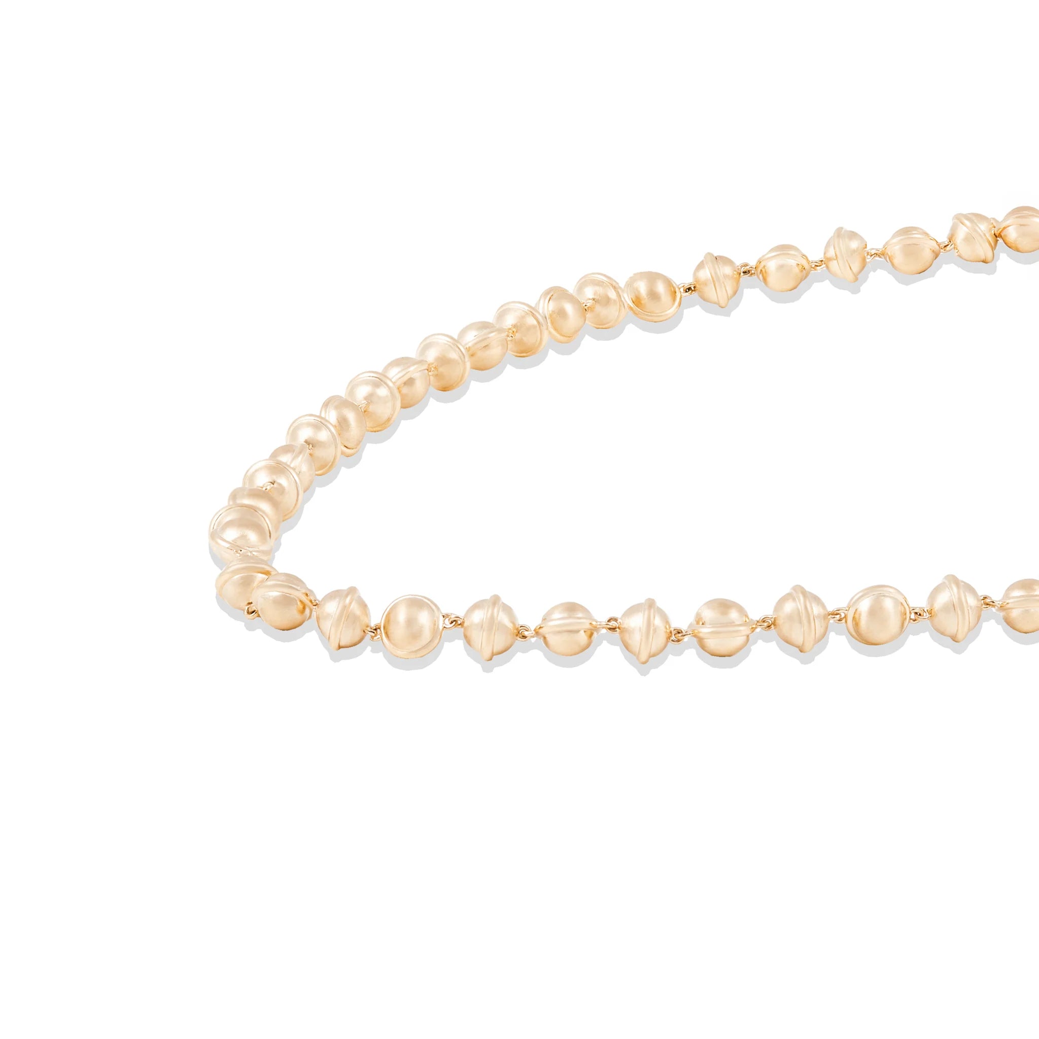 Revel Small Bead Necklace - Gold