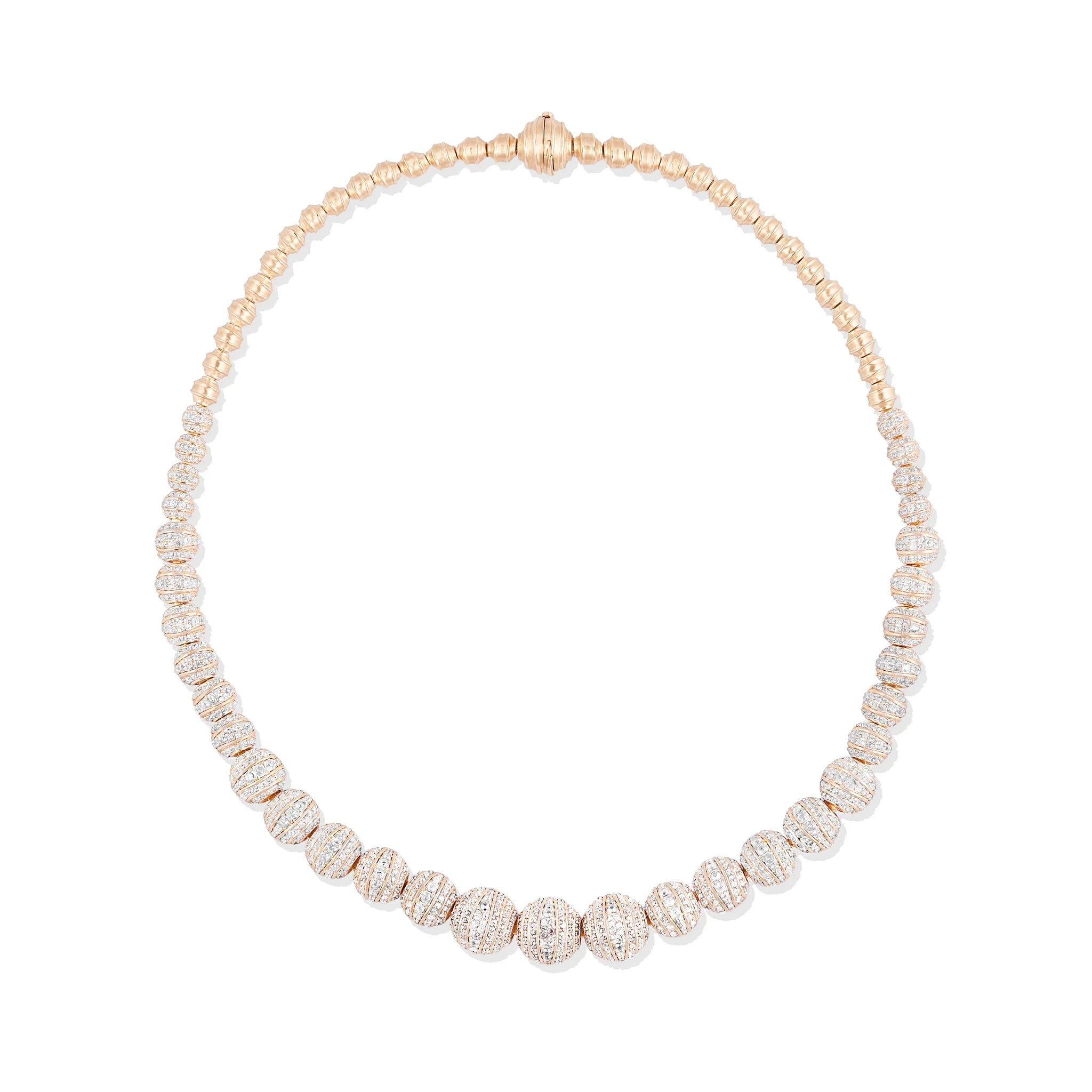 Revel Large Bead Necklace - Diamond