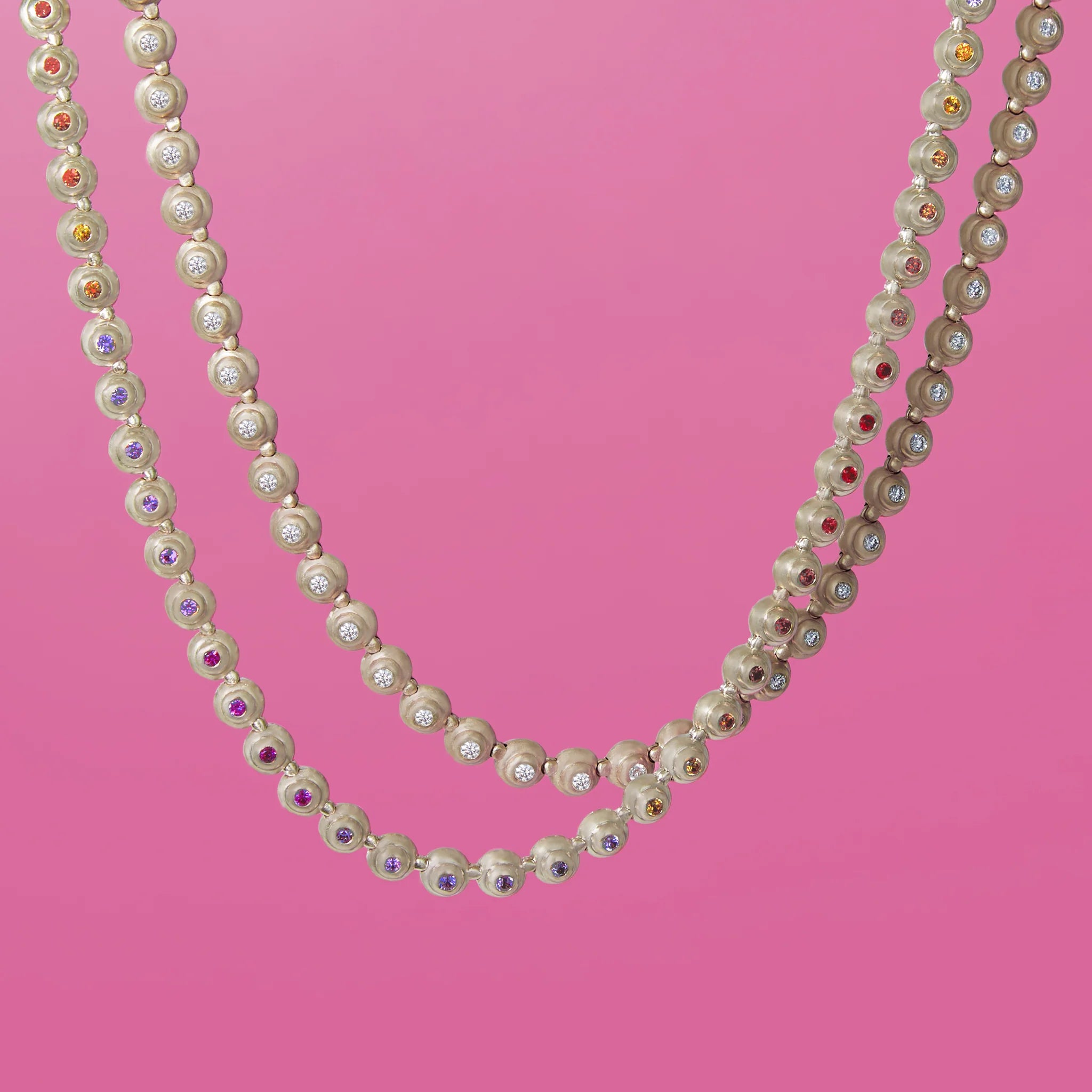 Evolve Riviere Link Necklace - Diamond