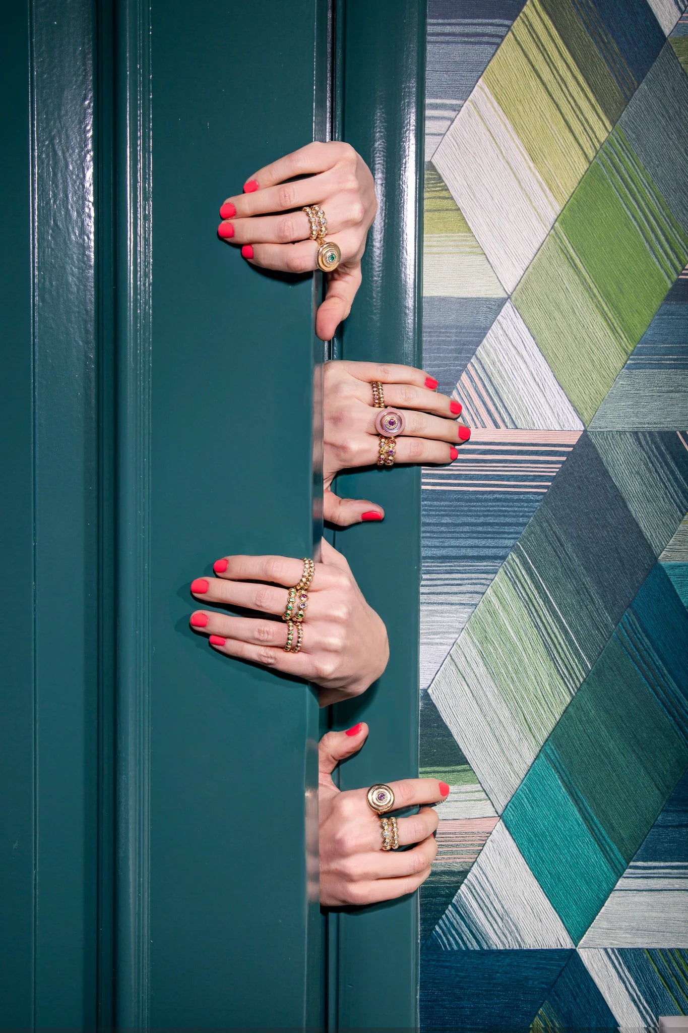 Evolve Stacking Band Ring - Emerald