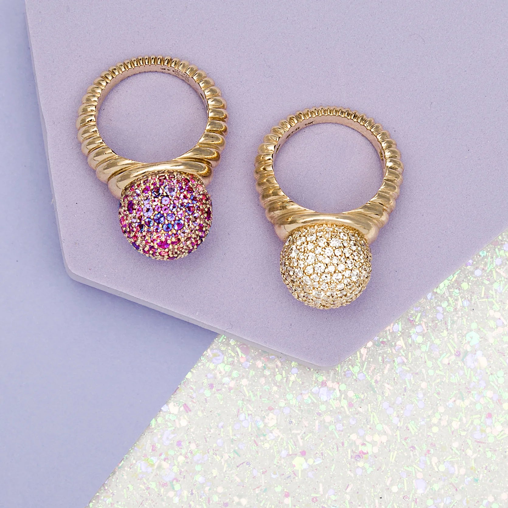 Revel Bobble Cocktail Ring - Diamond