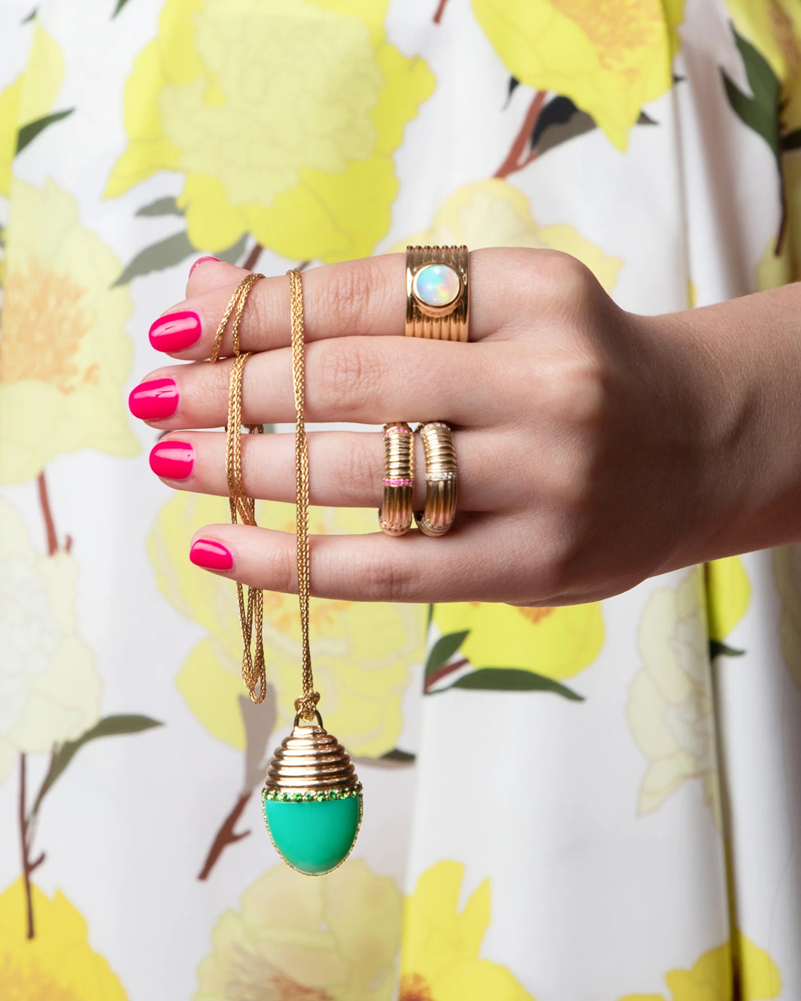 Found Ribbed Stacking Band Ring - Diamond