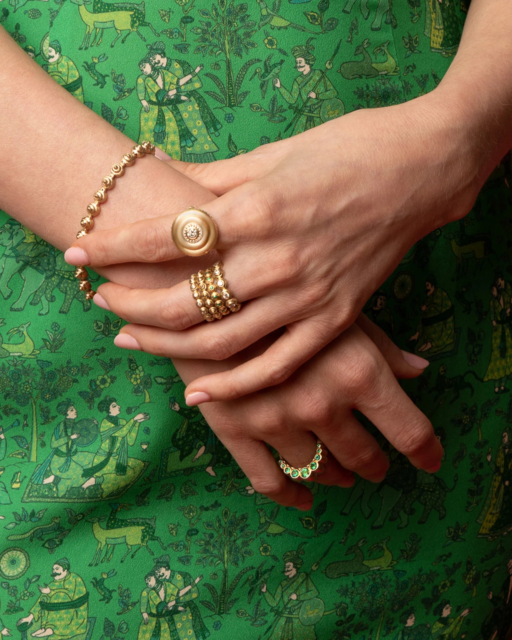 Evolve Stacking Band Ring - Emerald