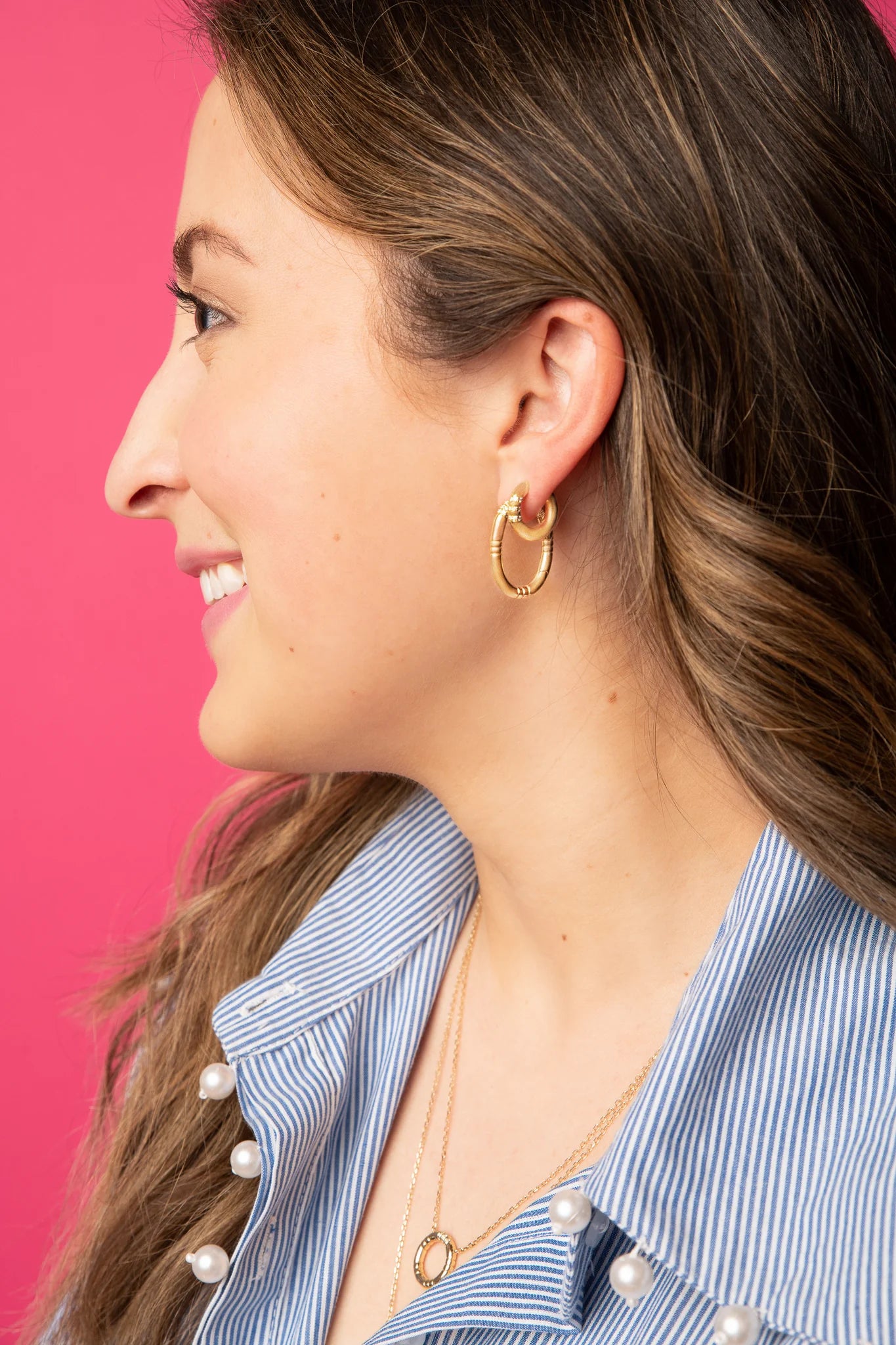 Crew Small Circle Pendant Necklace - Diamond