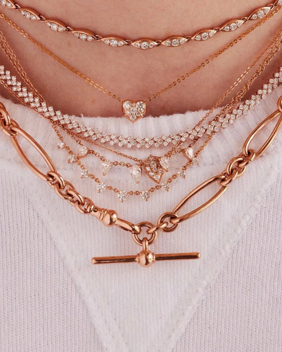 CHEVRON TENNIS NECKLACE