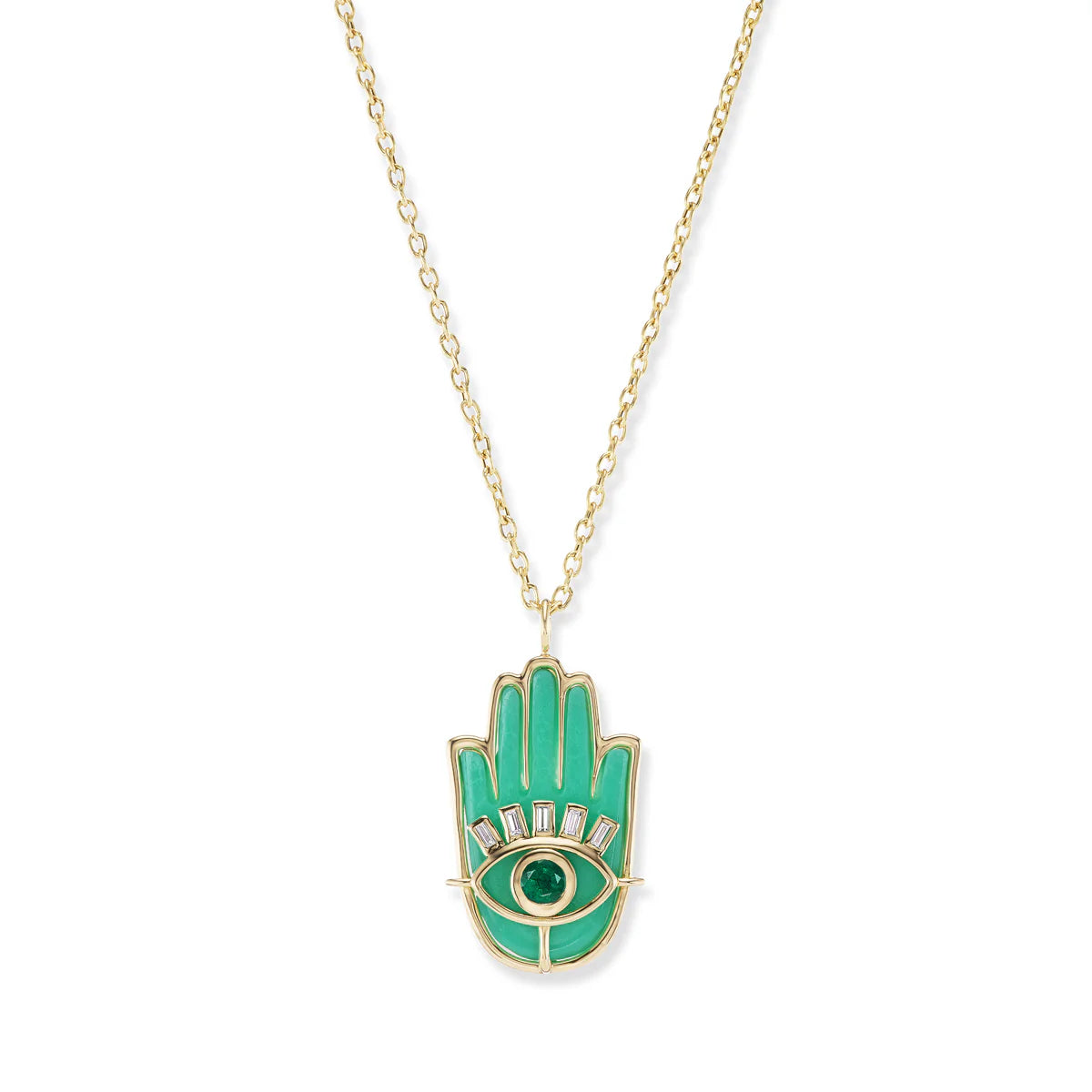 STONE HAMSA PENDANT