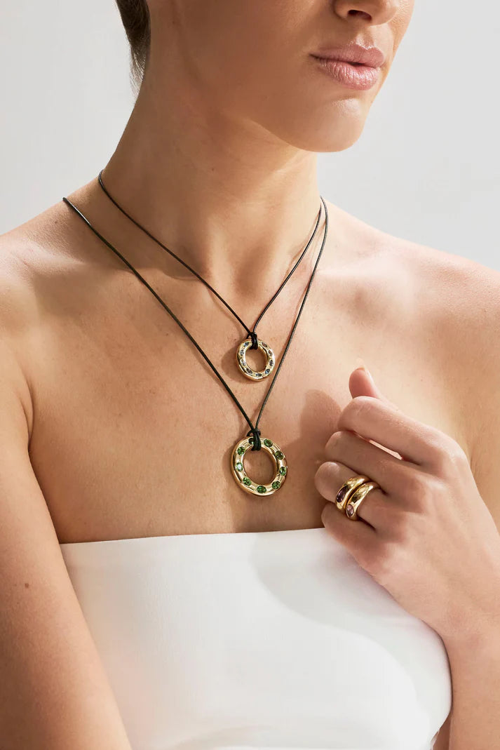 Large Oval Disc Chrome Tourmaline