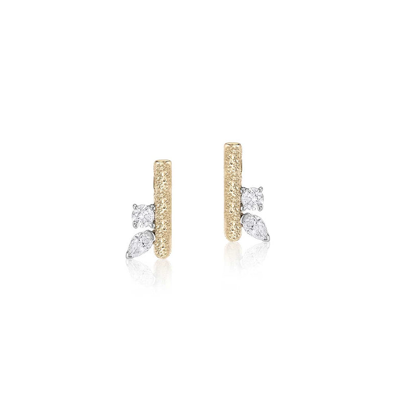 CIANA Cuff Earring with Round and Pear Diamonds