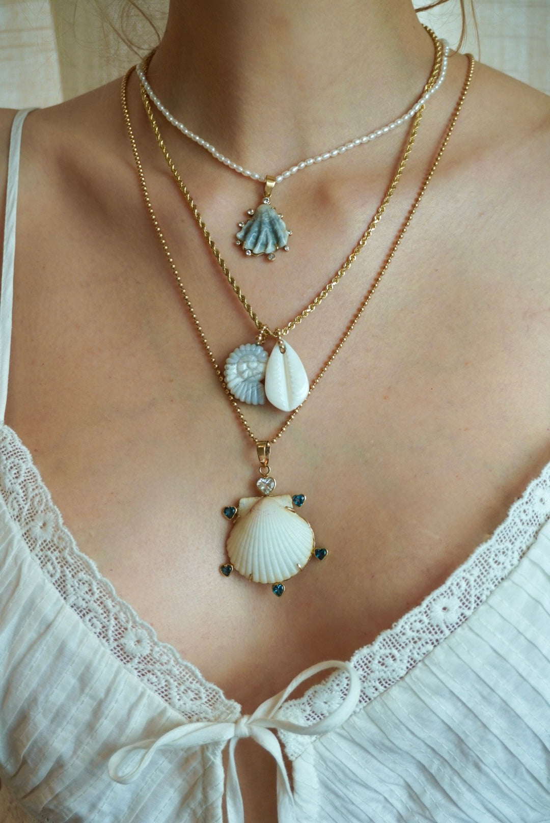 One of a Kind Carved Shell Charm