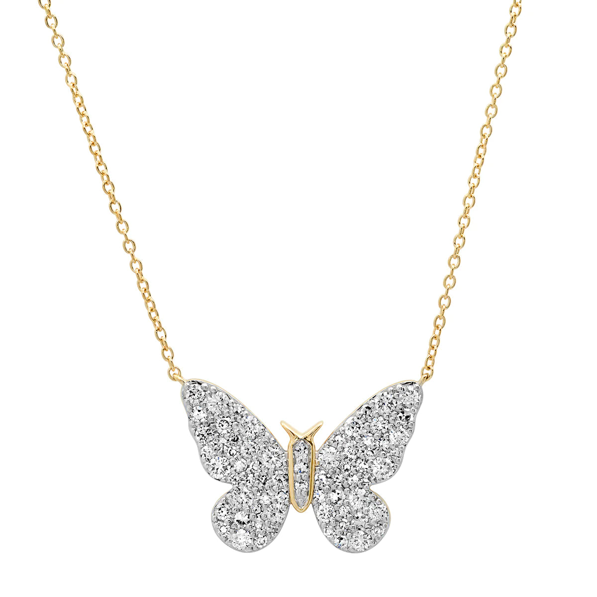 Diamond Butterfly Necklace