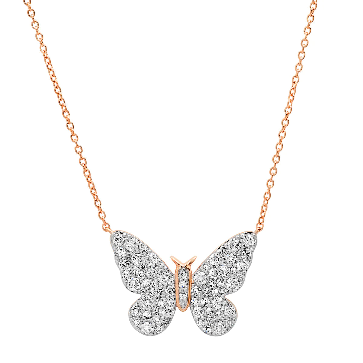 Diamond Butterfly Necklace