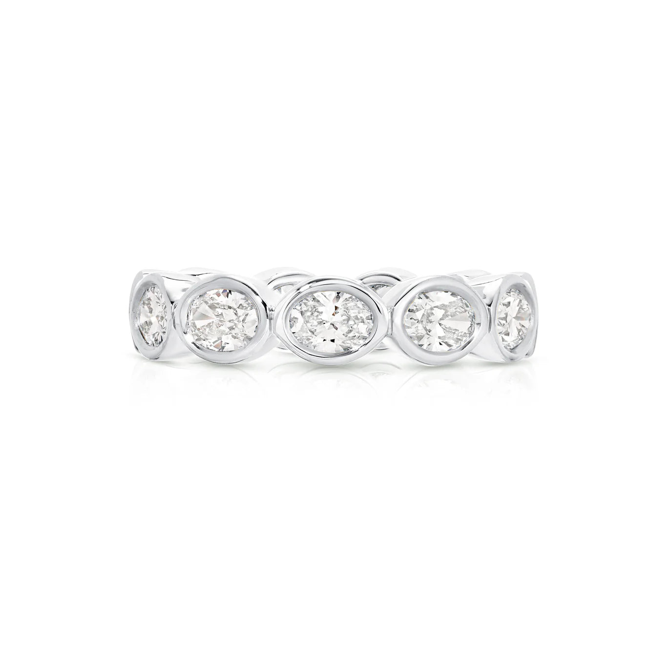 East West Bezel Oval Eternity Band