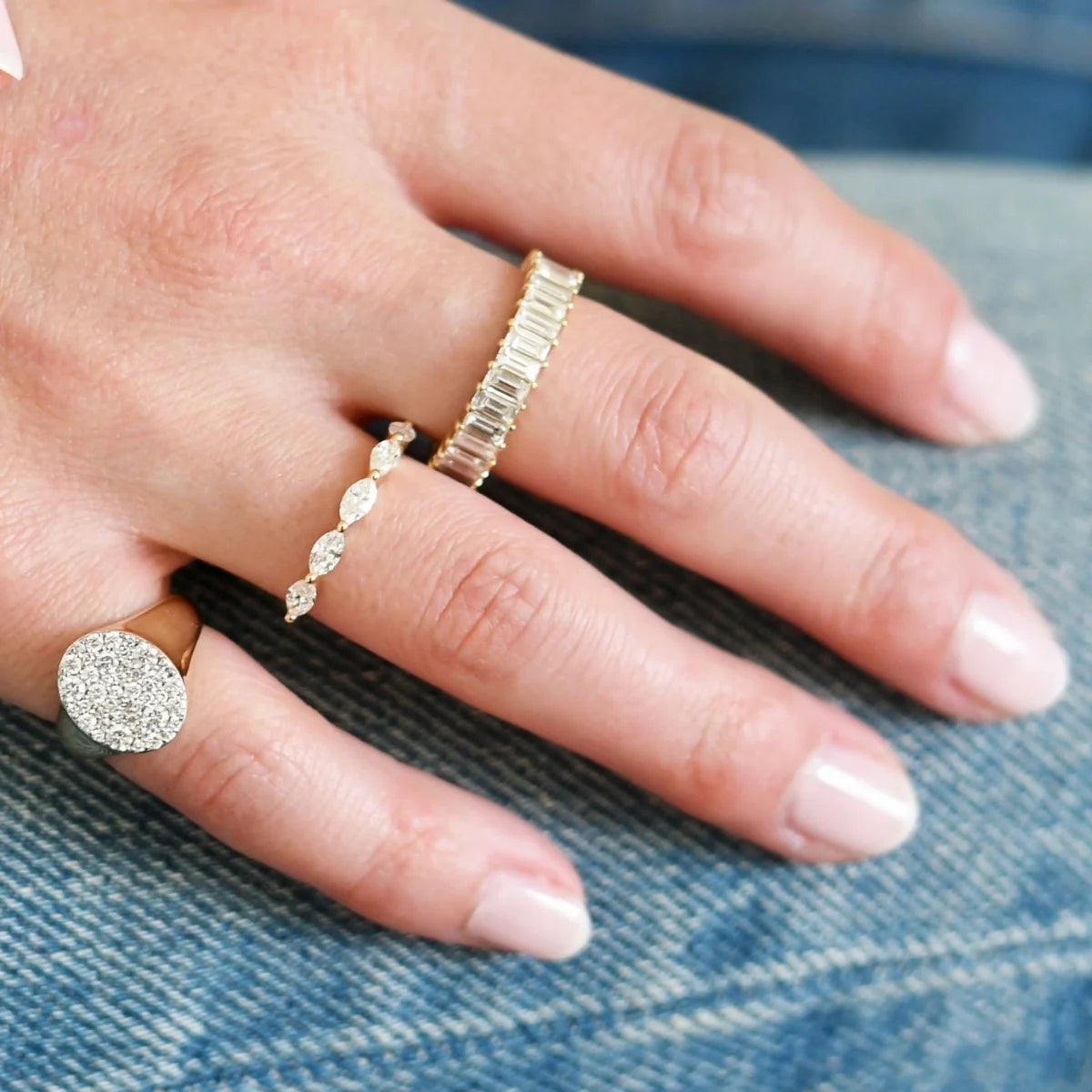 Vertical Baguette Ring