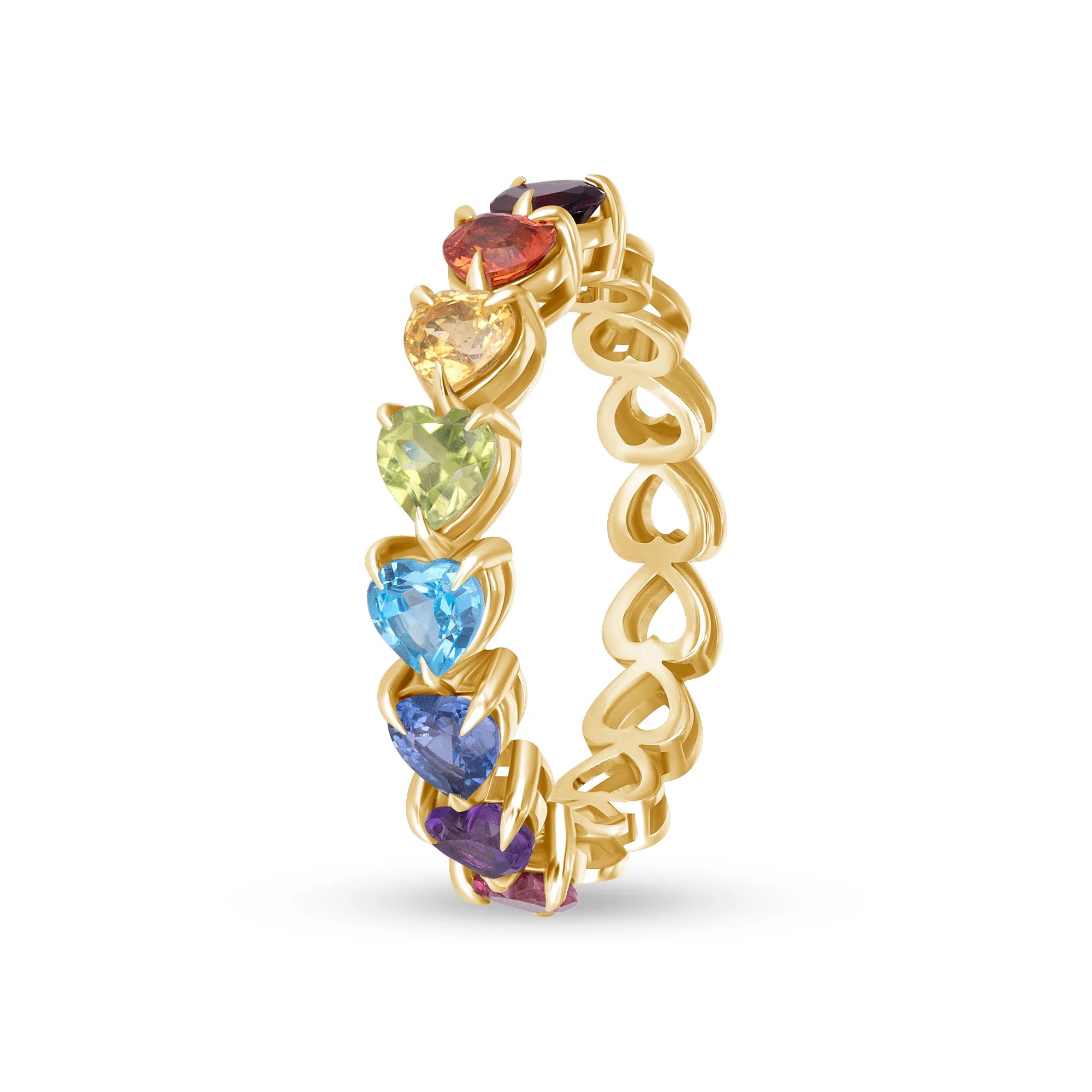 HALF ETERNITY RAINBOW RING