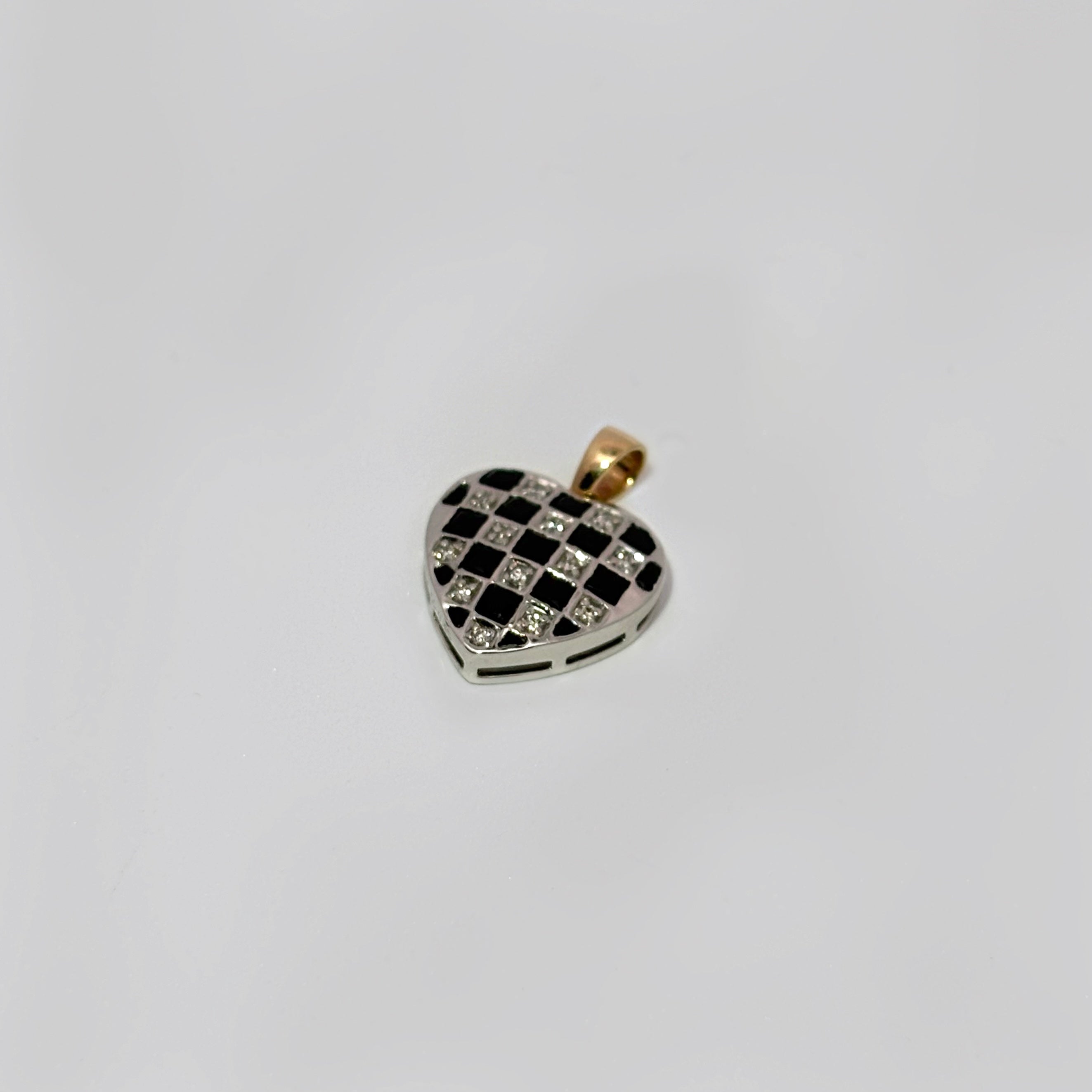 Baby Checker Heart Pendant