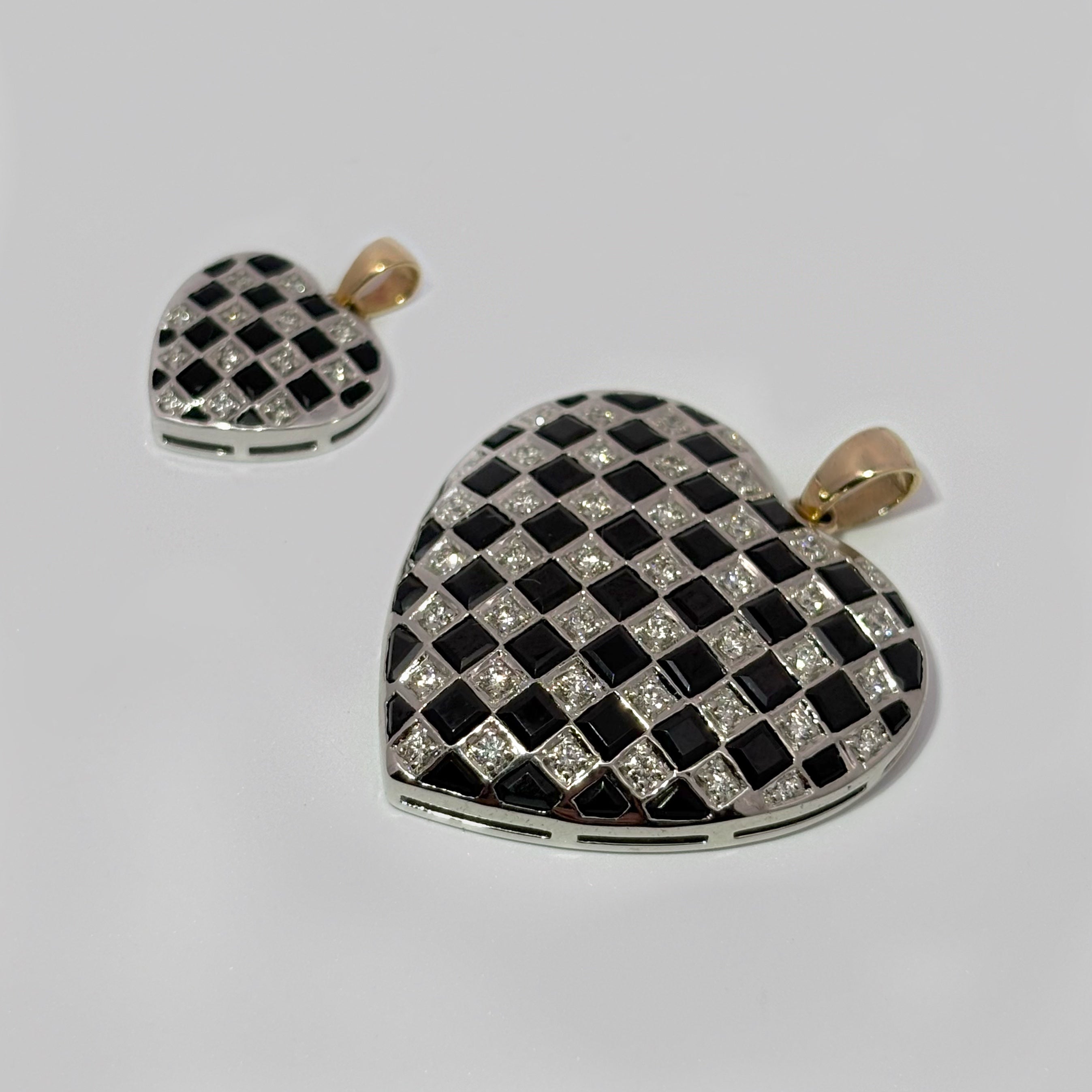 Baby Checker Heart Pendant