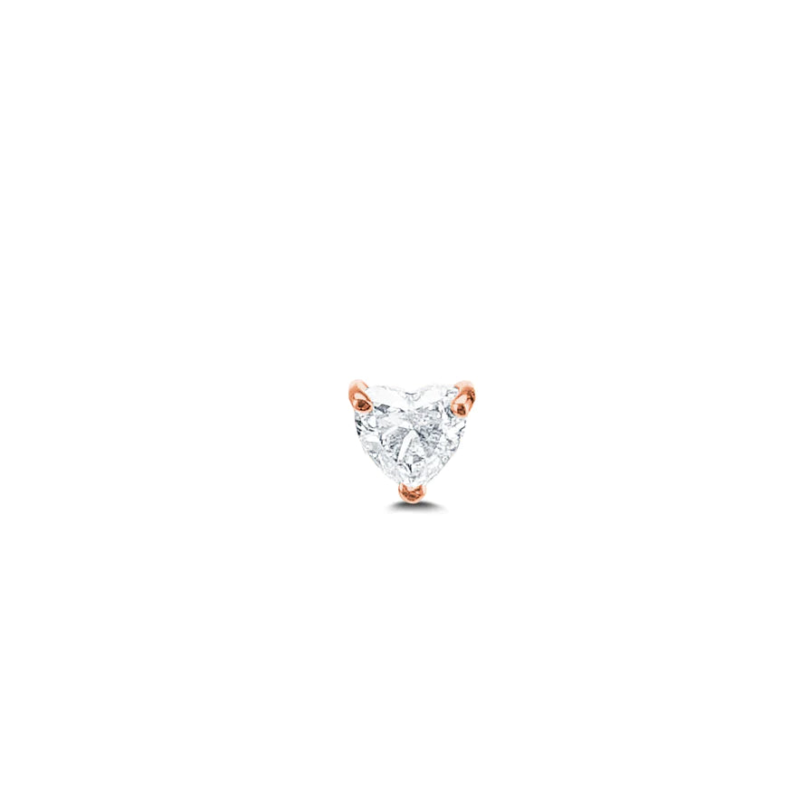 0.25ct Floating Diamond Heart Stud