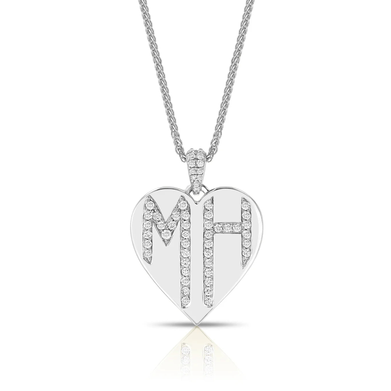 Dripping Letters Heart Necklace