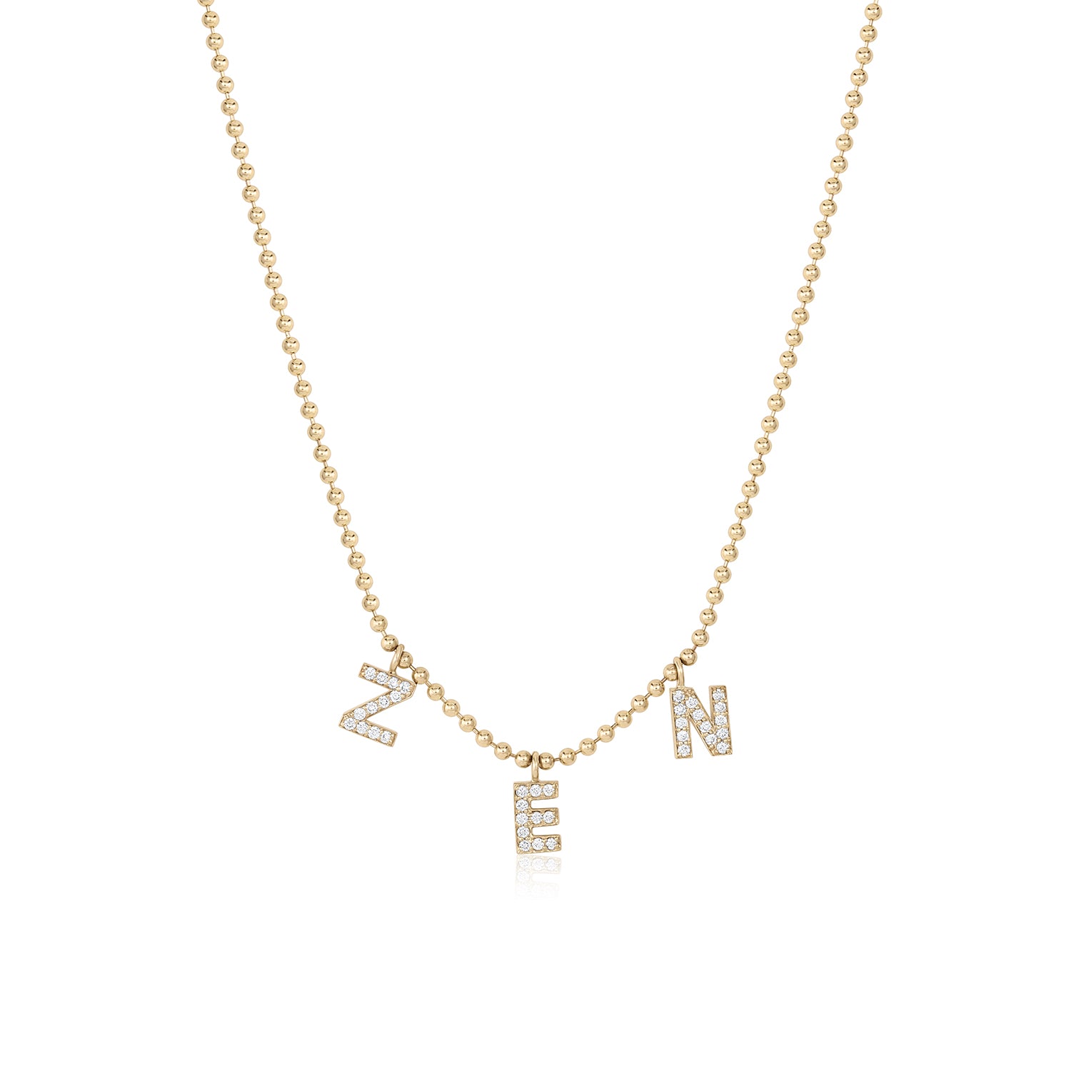 ZEN Mini Diamond Letters Necklace